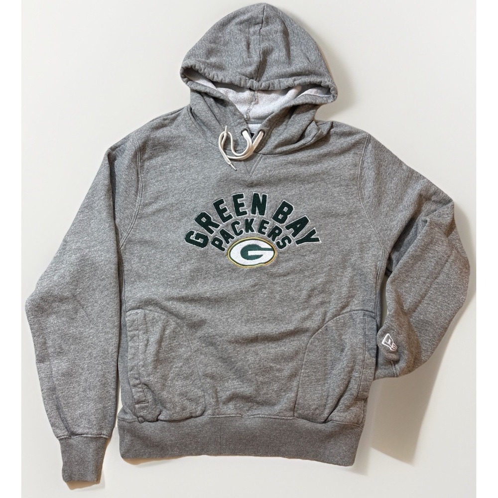 NFL Team Apparel New Era Green Bay Packers Medium Hoodie Cotton Chenille & Embr